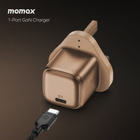 شاحن موماكس 1-جارج بمنفذ تايب سي وبقدرة شحن 30 واط | Momax 1-Charge 30W GaN USB-C Charger