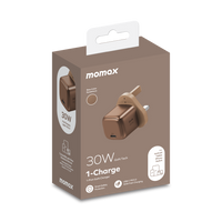 شاحن موماكس 1-جارج بمنفذ تايب سي وبقدرة شحن 30 واط | Momax 1-Charge 30W GaN USB-C Charger