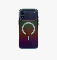UNIQ Iridescia holographic case for iPhone 17 Pro Max Midnight Quartz - back detail