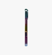 UNIQ Iridescia holographic case for iPhone 17 Pro Max Midnight Quartz - side profile