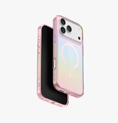 UNIQ Iridescia holographic case for iPhone 17 Pro Max Pink Prism - main view