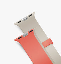 UNIQ Revix IV reversible Apple Watch band Coral Quartz Beige - band detail