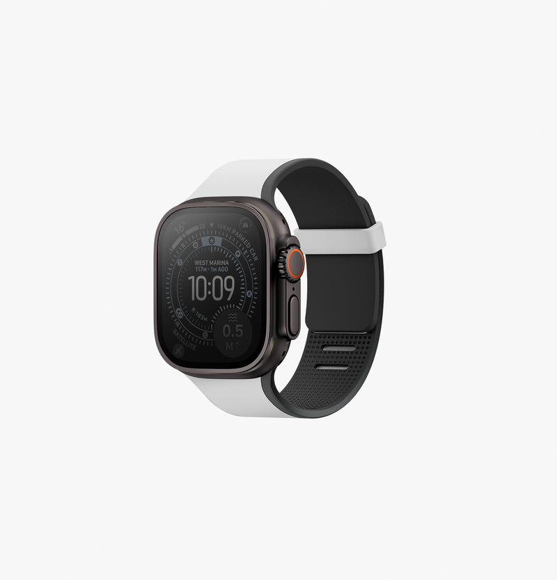 UNIQ Revix IV reversible Apple Watch band Mist Grey Black - front view