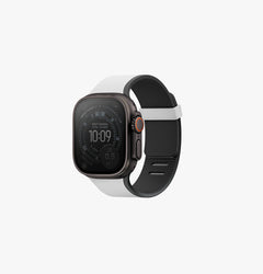 UNIQ Revix IV reversible Apple Watch band Mist Grey Black - front view