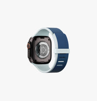 UNIQ Revix IV reversible Apple Watch band Marine Blue Pale Aqua - reverse side