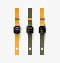 UNIQ Revix IV reversible Apple Watch band Canary Yellow Deep Forest - styling variants