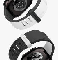 UNIQ Revix IV reversible Apple Watch band Mist Grey Black - twin loop detail