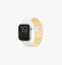 UNIQ Revix IV reversible Apple Watch band White Butter Yellow - front view