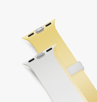 UNIQ Revix IV reversible Apple Watch band White Butter Yellow - band detail