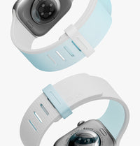 UNIQ Revix IV reversible Apple Watch band Soft Cloud White - twin loop detail