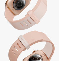 UNIQ Revix IV reversible Apple Watch band Petal Pink Misty Rose - twin loop detail