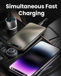 Moxedo Lite 40W Dual USB-C Car Charger - Ports