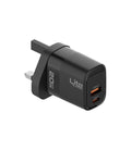 شاحن جداري 20 واط GaN بمنفذي USB-C و USB-A | Moxedo Lite
