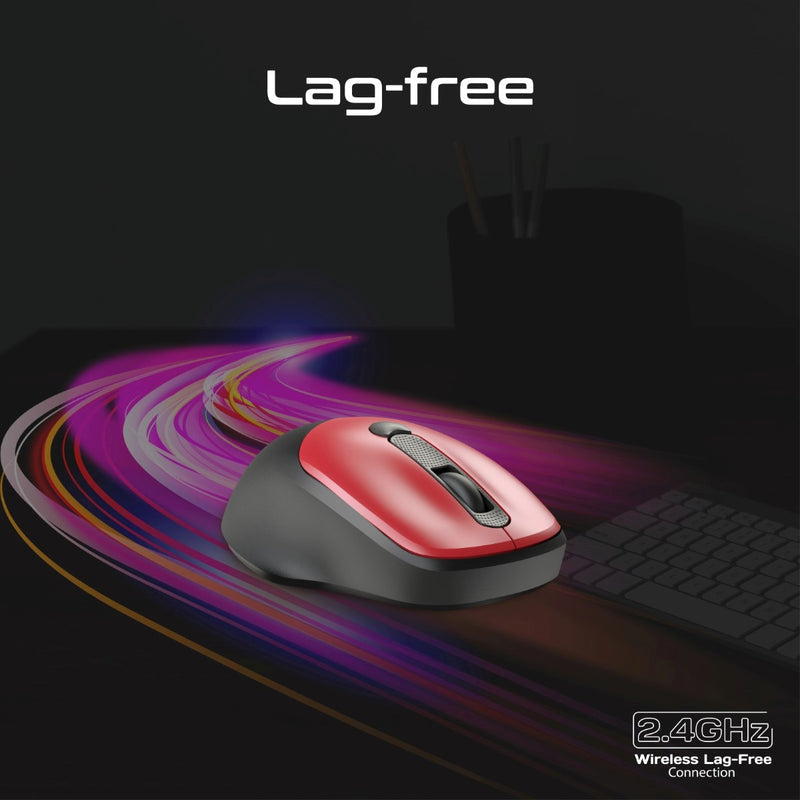Promate UniGlide Red mouse USB receiver detail