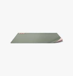 UNIQ Hagen reversible desk mat with magnetic cable organisers Green Pink