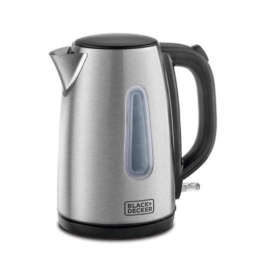 غلاية بلاك أند ديكر ستانلس ستيل بسعة 1.7 لتر | Black+Decker Stainless steel kettle with capacity of 1.7 liters