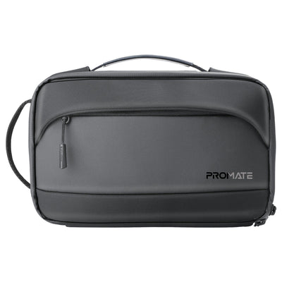 Promate UrbanPouch-Pro Tech Pouch Biometric Fingerprint Lock Black-Front