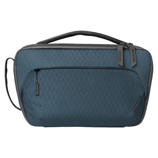 Promate UrbanPouch Tech Organizer Pouch 4L Ripstop Nylon Blue-Front