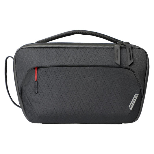 Promate UrbanPouch Tech Organizer Pouch 4L Ripstop Nylon Black-Front