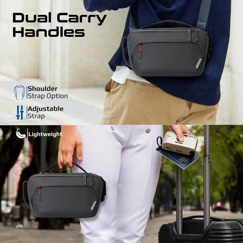 Promate UrbanPouch Tech Organizer Pouch 4L Ripstop Nylon Black-Open