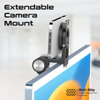 Promate VersaMount Black foldable phone stand - angle view
