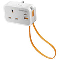 مقبس كهربائي متعدد الوظائف مع كيبل USB-C مدمج 20 واط | Promate VersaSocket Multi-Function AC Socket Charger with Built-In 20W PD USB-C Cable