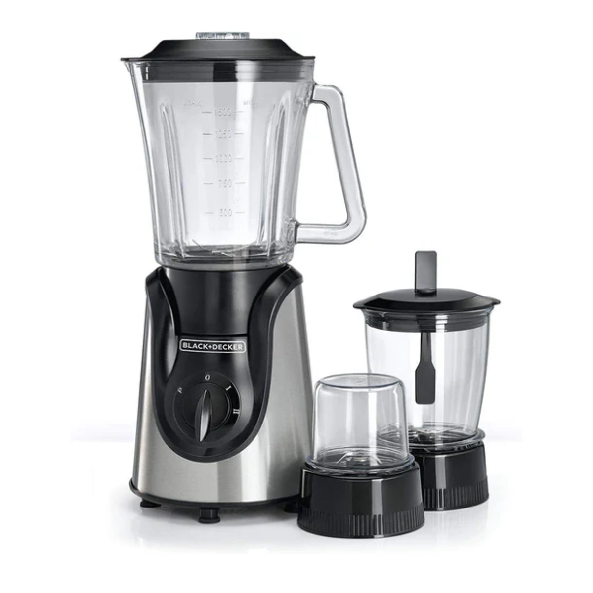 خلاط مع مطحنة ومفرمة 600 واط من بلاك اند ديكر | Black+Decker Blender with grinder and chopper 600 watts