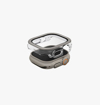 UNIQ Voute 2-in-1 case and screen guard for Apple Watch Ultra 49mm Titanium Silver
