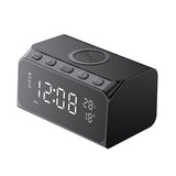 محطة هافيت W3041 متعددة الوظائف 6 في 1 مع شحن لاسلكي 15 واط وسماعة بلوتوث - أسود | Havit W3041 6-in-1 Wireless Charger, Clock & Bluetooth Speaker - Black