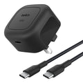 شاحن بيلكن بوست تشارج مدمج USB-C بقدرة 45 واط مع كابل تايب سي إلى تايب سي 1 متر | Belkin BoostCharge Compact USB-C Wall Charger 45W with 1m USB-C Cable
