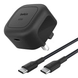 شاحن بيلكن بوست تشارج مدمج USB-C بقدرة 45 واط مع كابل تايب سي إلى تايب سي 1 متر | Belkin BoostCharge Compact USB-C Wall Charger 45W with 1m USB-C Cable