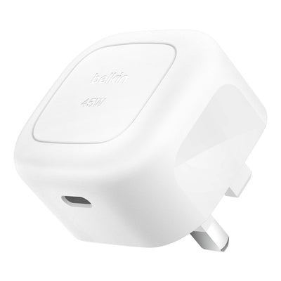 شاحن جداري بيلكن بوست تشارج مدمج USB-C بقدرة 45 واط مع PD وPPS White