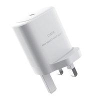 شاحن جداري ويوو GaN بقدرة شحن 30 واط مع كيبل تايب سي الى تايب سي - ابيض | WIWU 30W Essen GaN Fast Charger + Cable Combo Wi-G008 C-C - White
