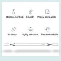 Stylusa Gerdûnî ya 2 di 1ê ya Ekrana Destî ya WiWU Pencil One ji Aloyê Aluminiumê - Stylusa Ekrana Destî ya 2-di-1ê ya WiWU ji bo Smartphoneyan