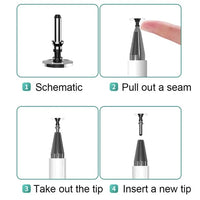 Stylusa Gerdûnî ya 2 di 1ê ya Ekrana Destî ya WiWU Pencil One ji Aloyê Aluminiumê - Stylusa Ekrana Destî ya 2-di-1ê ya WiWU ji bo Smartphoneyan