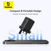 Baseus EnerFill FN11 Fast Charger 2U+C 30W - Cosmic Black | شاحن بيسوس إنرفيل 30 واط شحن سريع 3 منافذ - أسود كوزميك