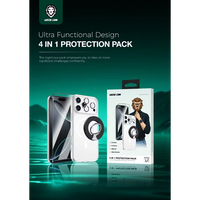 حزمة حماية Green Lion 4 في 1 لآيفون 17 برو ماكس - شفافة | Green Lion 4 in 1 Protection Pack For iPhone 17 Pro Max - Clear