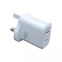 شاحن ويوو WI-U021 سريع 30 واط PD+QC بثلاث شوكات | WiWU WI-U021 SIC 30W PD+QC Fast Charger 3 Pin
