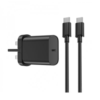 شاحن ويوو Wi-U001 سريع 20 واط PD مع كيبل Type-C إلى Lightning - أسود | WiWU Wi-U001 20W PD Fast Charger with Type-C to Lightning Cable - Black