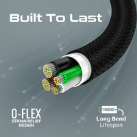 Promate XCord-CC200 Black reinforced strain relief at cable ends