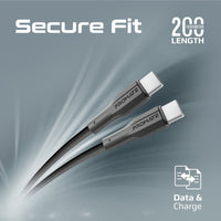 Promate XCord-CC200 Black flexible TPE cable 2m length