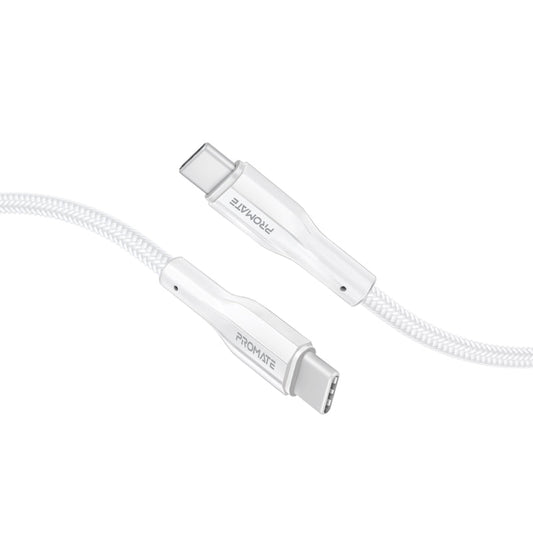 Promate XCord-CC200 White TPE USB-C to USB-C cable 2m - main view