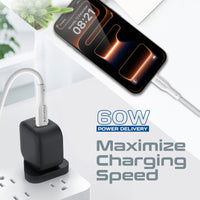 Promate XCord-CC300 White reinforced USB-C connector close-up