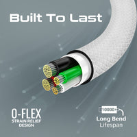 Promate XCord-CC300 White flexible TPE cable detail