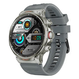 ساعة بروميت إكس واتش R20 الذكية الرياضية بشاشة دائرية ومكالمات بلوتوث - فضي | Promate XWatch-R20 Tough-Built Fitness Tracker Smartwatch with BT Calling - Silver