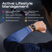 Promate XWatch-RM Curved AMOLED Smartwatch 1.78 inch IP68 Black-Display