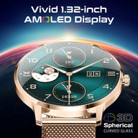 Promate xWatch-US13 AMOLED Smartwatch 1.32 inch IP68 Rose Gold-Strap
