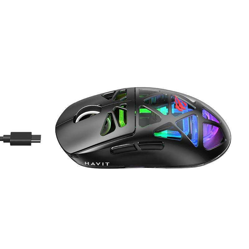 ماوس لاسلكي Havit MS1044WB  قابلة للتعديل حتى بدقة 8000 – تصميم مريح واتصال GHz USB | Havit MS1044WB Wireless Mouse 2.4GHz USB, Adjustable DPI up to 8000, Ergonomic Design