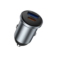 WiWU Wi-CC032 Nano Pro شاحن سيارة 60W مزدوج USB-C و USB-A شحن سريع