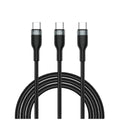 WiWU Concise 100W 3 in 1 Fast Charging Cable Wi-C029 C-C+C - كيبل شحن سريع 100 واط 3 في 1 من WiWU